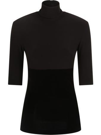 Norma Kamali Collo Alto Slim Fit Mm Nero