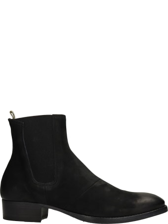Officine Creative Sean 006 Ankle Boots In Black Leather