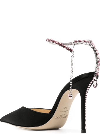 Jimmy Choo Black Suede Saeda 100 Pump