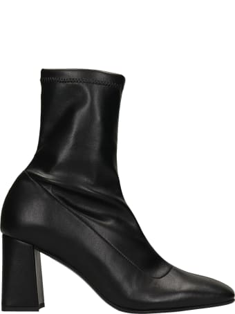 Fabio Rusconi High Heels Ankle Boots In Black Leather