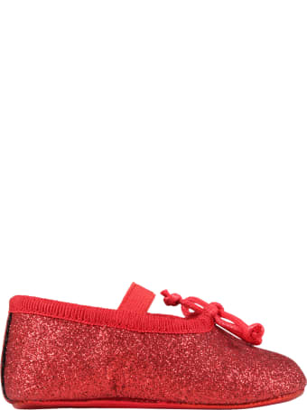 Gallucci Red Ballet Flats For Baby Girl