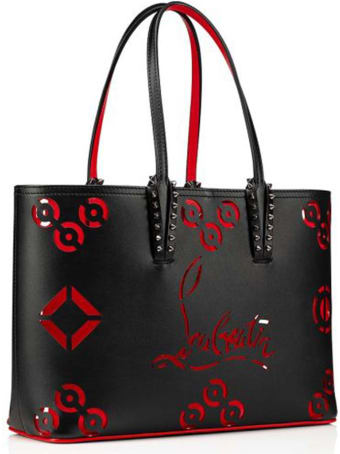 Christian Louboutin Black Leather Cabata Small Loubinthesky Perfore