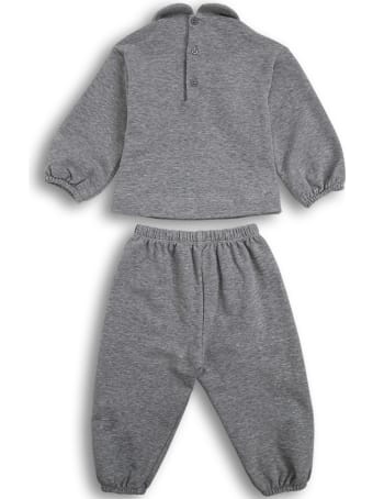 Il Gufo Grey Cotton Coordinated Suit