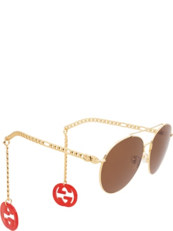 Gucci Gucci Gg0725s Gold Sunglasses