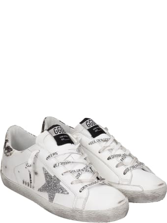 Golden Goose Superstar Sneakers In White Leather