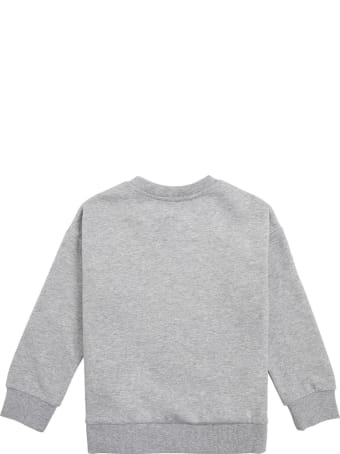 Kenzo Kids Grey Cotton Sweatshirt With Print