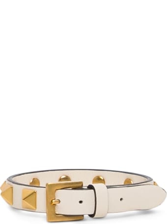 Valentino Garavani Rockstud Leather Bracelet With Studs