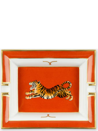 Larusmiani Porcelain Ashtray "crouching Tiger"