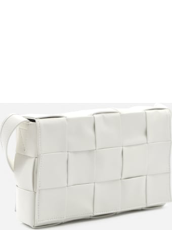Bottega Veneta Cassette Bag In Leather With Woven Pattern