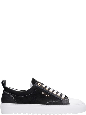 Mason Garments Astro Sneakers In Black Leather