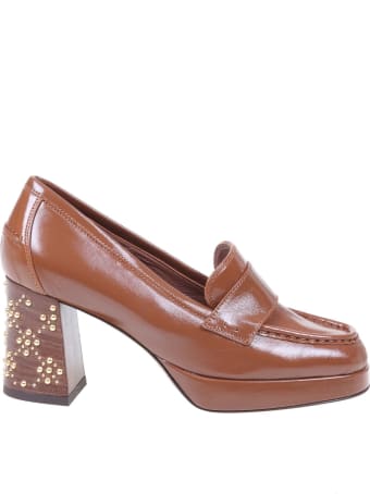 L'Autre Chose Leather Loafers With Studs