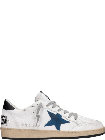 Golden Goose Ball Star Sneakers In White Leather