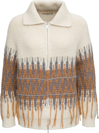 Fabiana Filippi Norwegian Jacquard Wool Cardigan