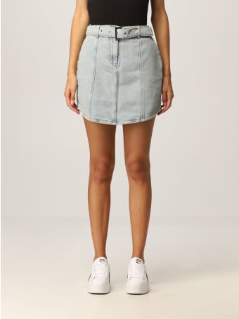 Armani Collezioni Armani Exchange Skirt Used Stretch Denim With Belt