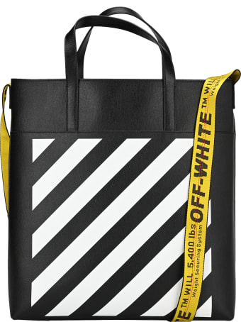 Off-White Off White Logo Tape Detail Tote Bag