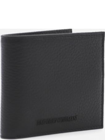 Emporio Armani Leather Wallet With Tone-on-tone Logo Application