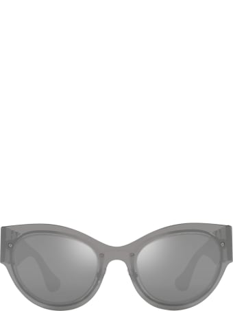 Versace Eyewear Versace Ve2234 Transparent Grey Mirror Silver Sunglasses