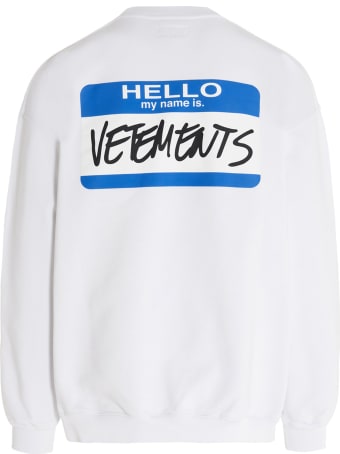 VETEMENTS 'my Name Is Vetements' Sweatshirt