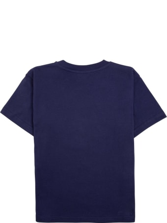 Balenciaga Blue Cotton T-shirt With Print