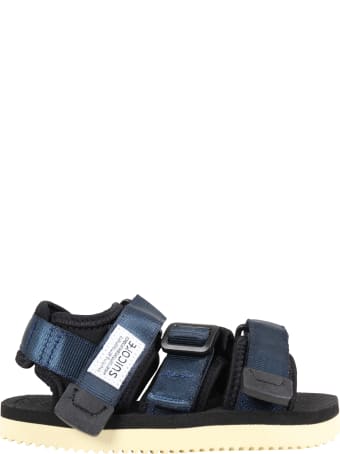 SUICOKE Blue "kisee " Sandals For Kids With Logo
