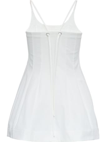 Jil Sander White Jersey Tank Top With Flared Bottom