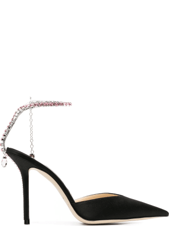 Jimmy Choo Black Suede Saeda 100 Pump