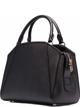 MICHAEL Michael Kors Cleo Medium Tote In Black Leather