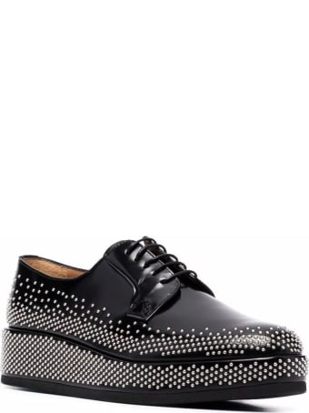 Noir Kei Ninomiya Church's Noir Leather Lace Up Shoes With Studs