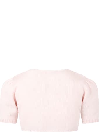 La stupenderia Pink Cardigan For Girl