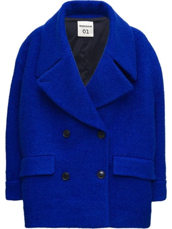 SEMICOUTURE Dominique Double-breasted Coat In Mohair Blend