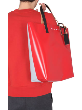 Marni Two-tone Shopping Bag With Logo
