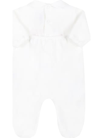 Little Bear White Babygrow For Baby Kids With Bear