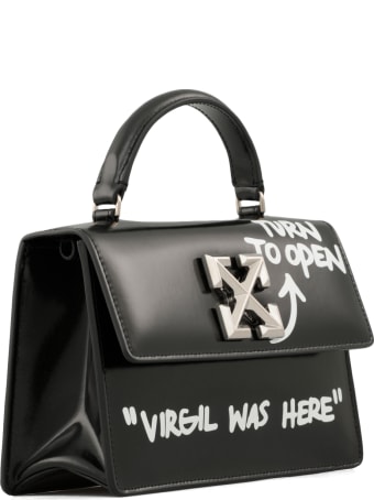 Off-White Shiny Leather Shoulder Bag
