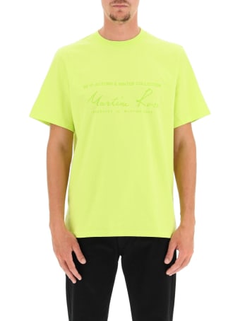 Martine Rose Logo Print Neon T-shirt