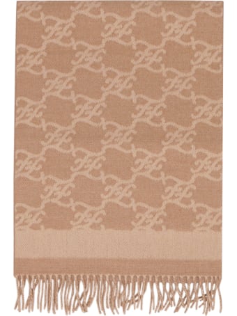Fendi Karl Wool And Cashemre Scarf
