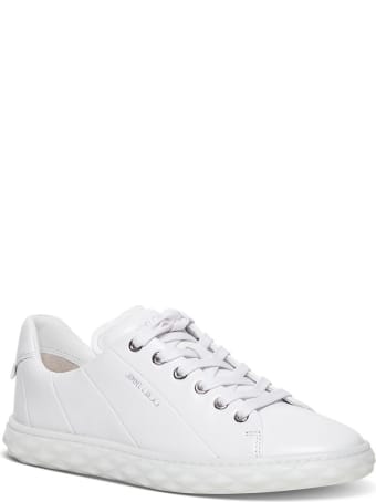 Jimmy Choo Diamond Light Sneakers In White Leather