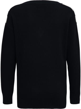 Mauro Grifoni Bicolor Wool V-neck Sweater