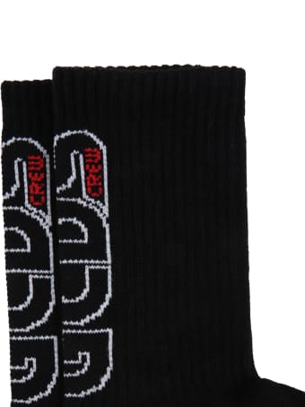 GCDS Mini Black Socks For Kids
