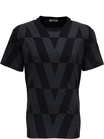 Valentino Macro Optical Black Jersey T-shirt