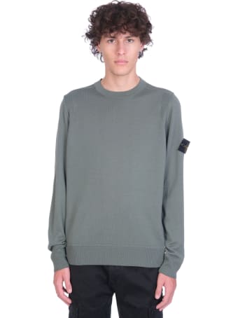 Stone Island Knitwear In Green Wool