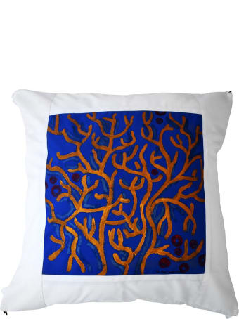 Le Botteghe su Gologone Cotton Hand Painted Indoor Cushion 80x80 cm