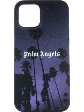 Palm Angels Black Iphone 12 Pro Max Case With Palms And Stars