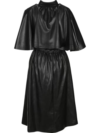 MSGM Eco Leather Midi Dress