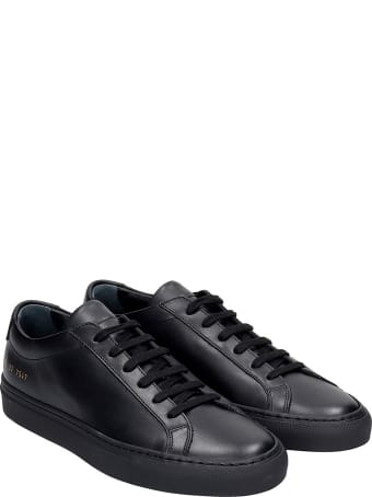 Common Projects Achille Sneakers In Black Leather