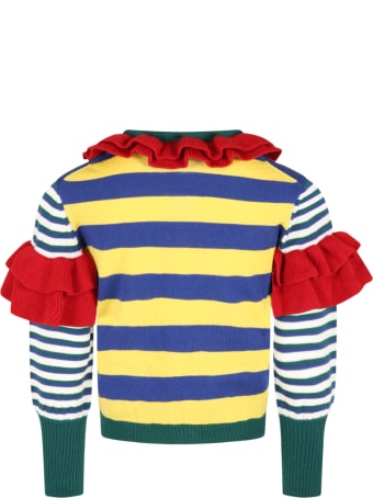 Tia Cibani Multicolor Cardigan For Girl