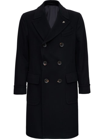 Gabriele Pasini Double-breasted Black Cashmere Coat