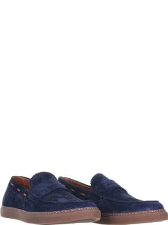 Barrett Loafer In Blue Suede