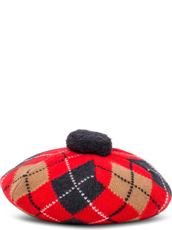 Burberry Argyle Wool And Cashmere Basque With Rhombus Motif