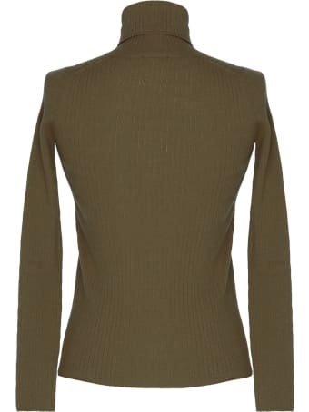 alyki Green Wool And Cashmere Turtleneck Sweater