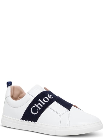 Chloé Leather Sneakers With Logo Band Detail